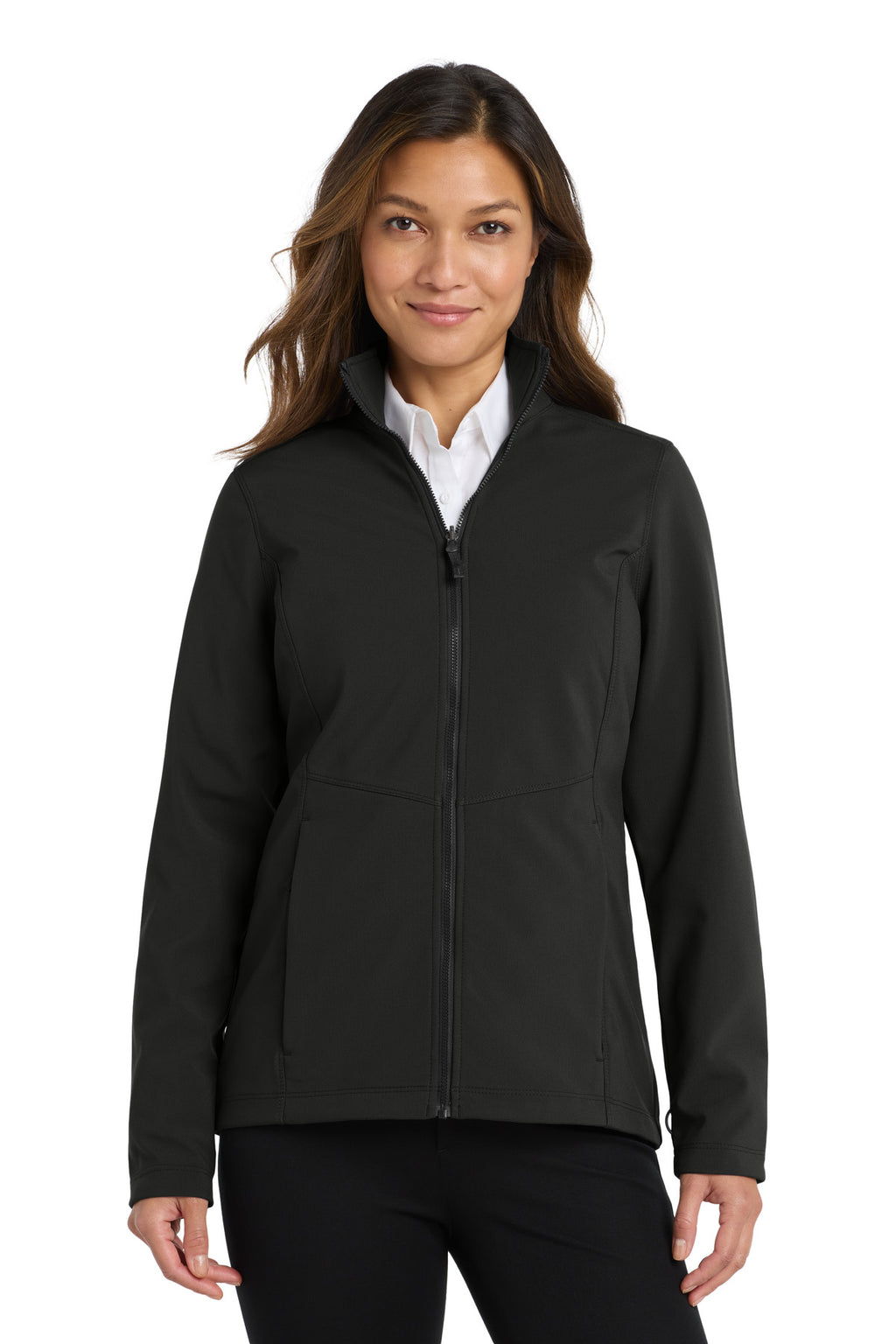 Port Authority Women's Collective Soft Shell Jacket. L901 - Deep Black - front