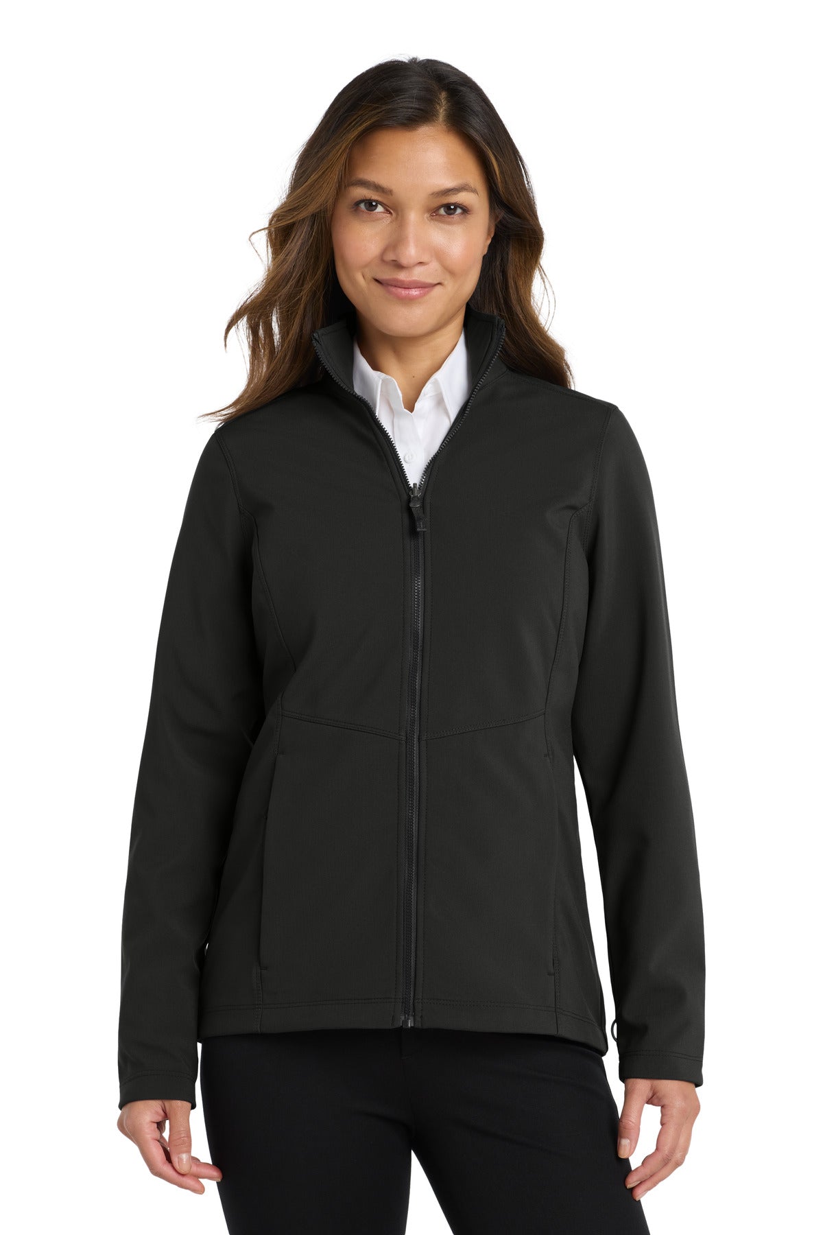Port Authority Women's Collective Soft Shell Jacket. L901 - Deep Black - front