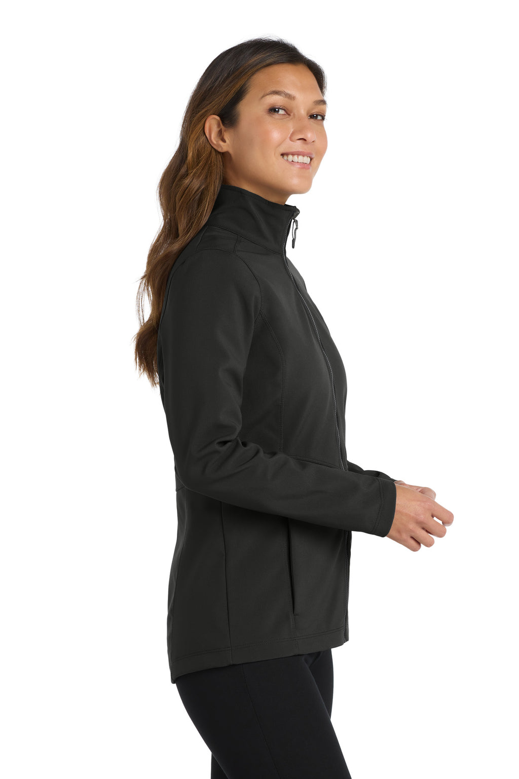 Port Authority Women's Collective Soft Shell Jacket. L901 - Deep Black - side