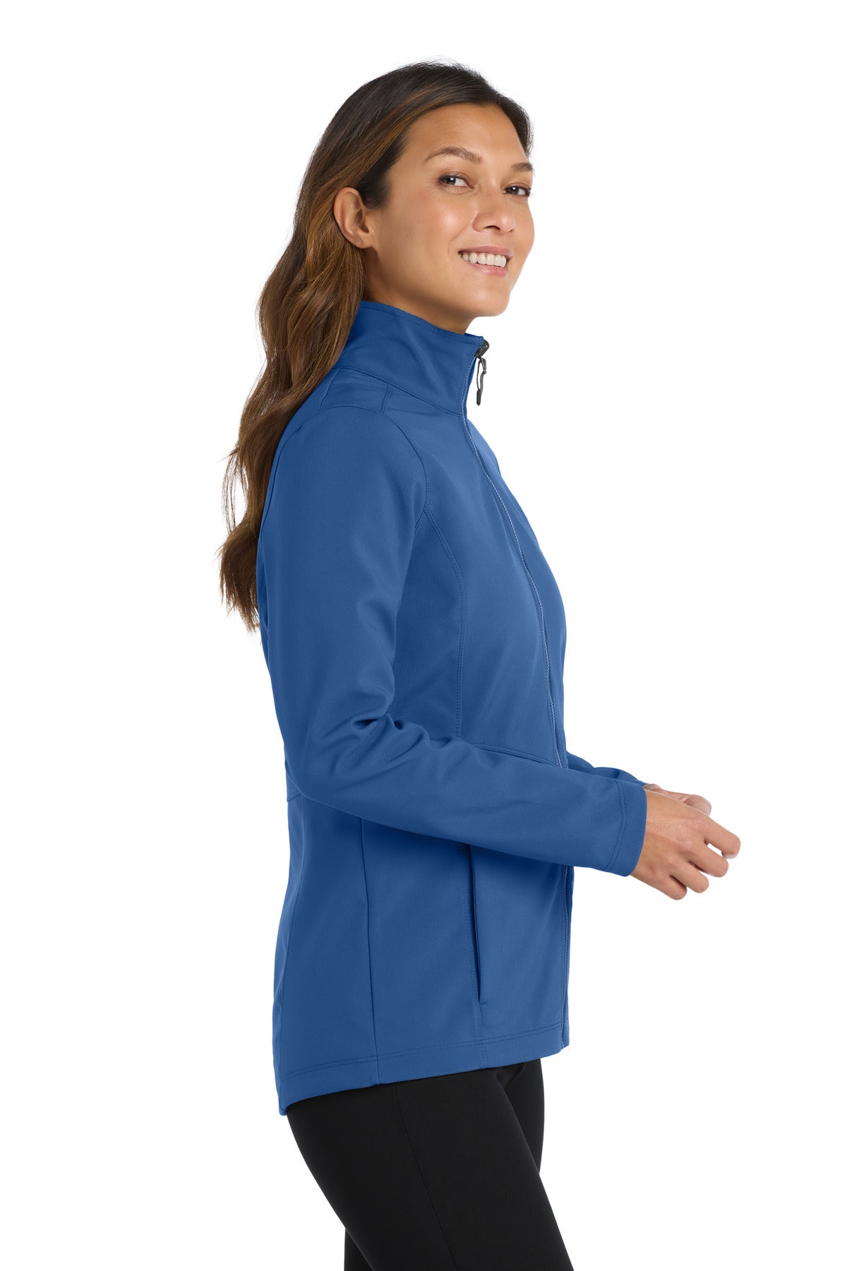 Port Authority Women's Collective Soft Shell Jacket. L901 - Night Sky Blue - side