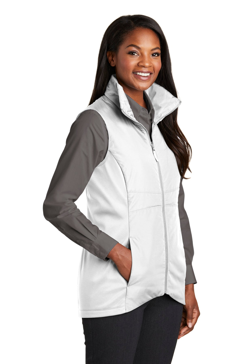 Port Authority Women's Collective Insulated Vest. L903 - White - three_q