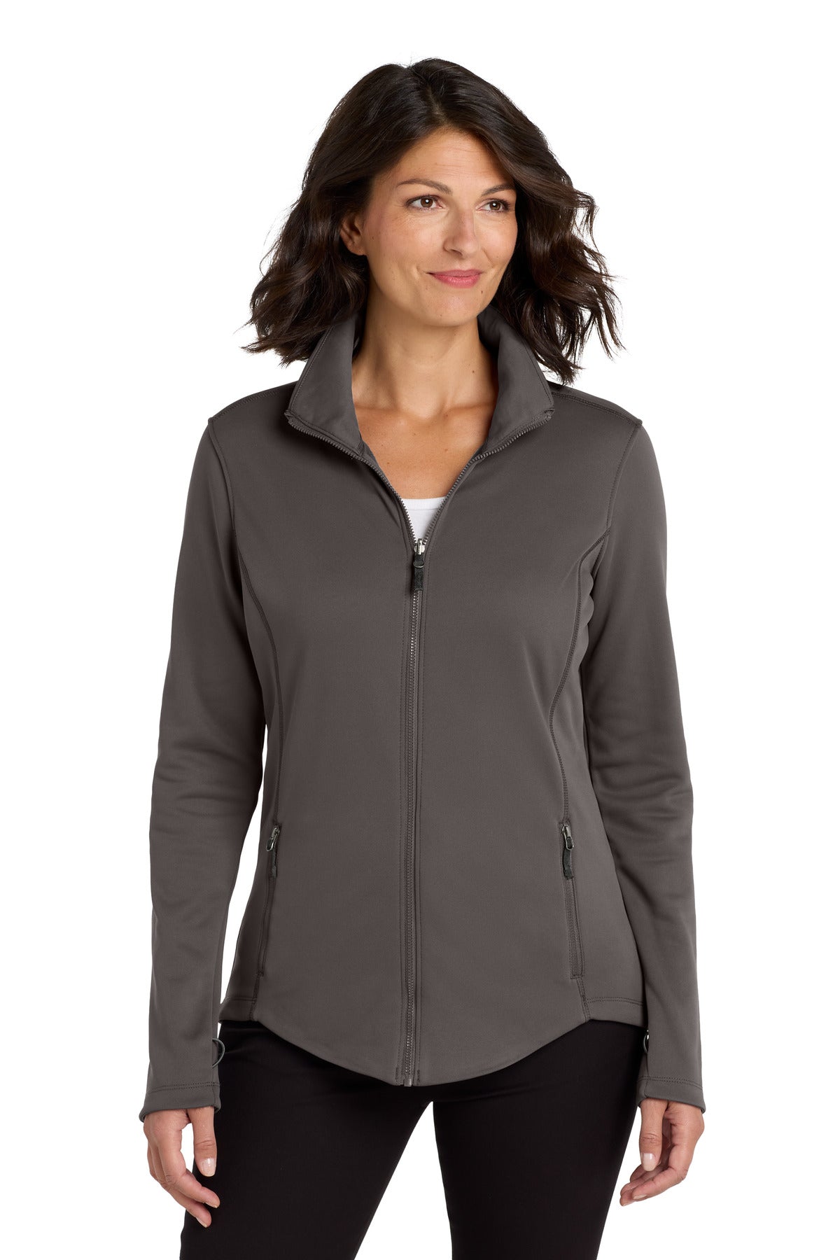 Port Authority Women's Collective Smooth Fleece Jacket. L904 - Graphite - front