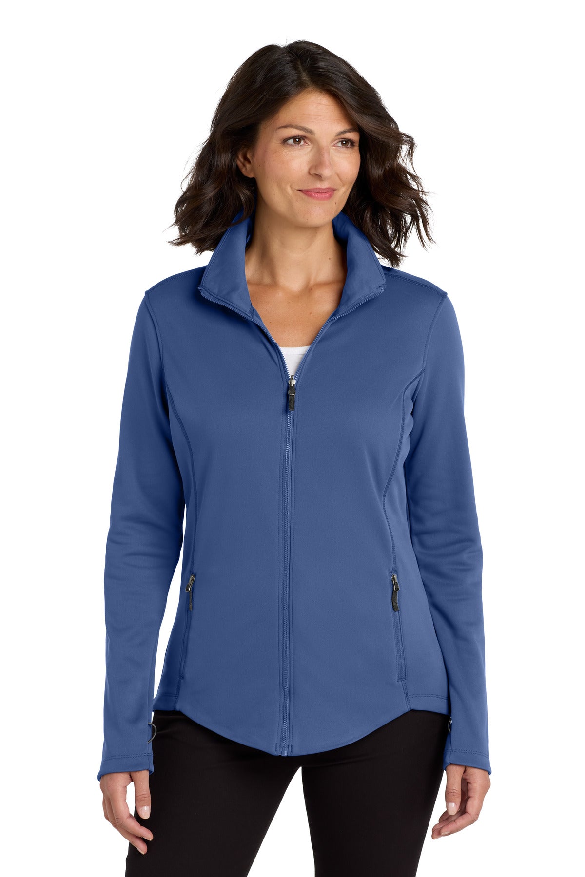 Port Authority Women's Collective Smooth Fleece Jacket. L904 - Night Sky Blue - front