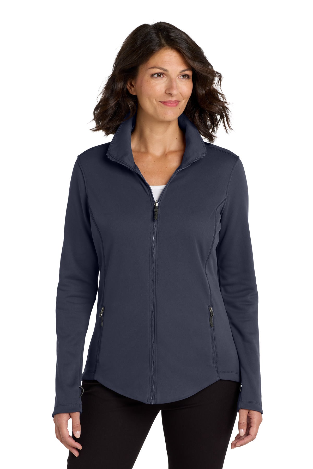 Port Authority Women's Collective Smooth Fleece Jacket. L904 - River Blue Navy - front