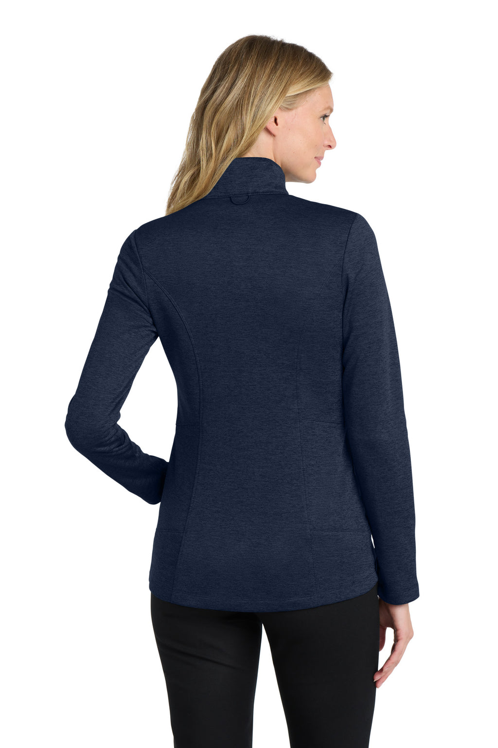 Port Authority Women's Collective Striated Fleece Jacket. L905 - River Blue Navy Heather - back