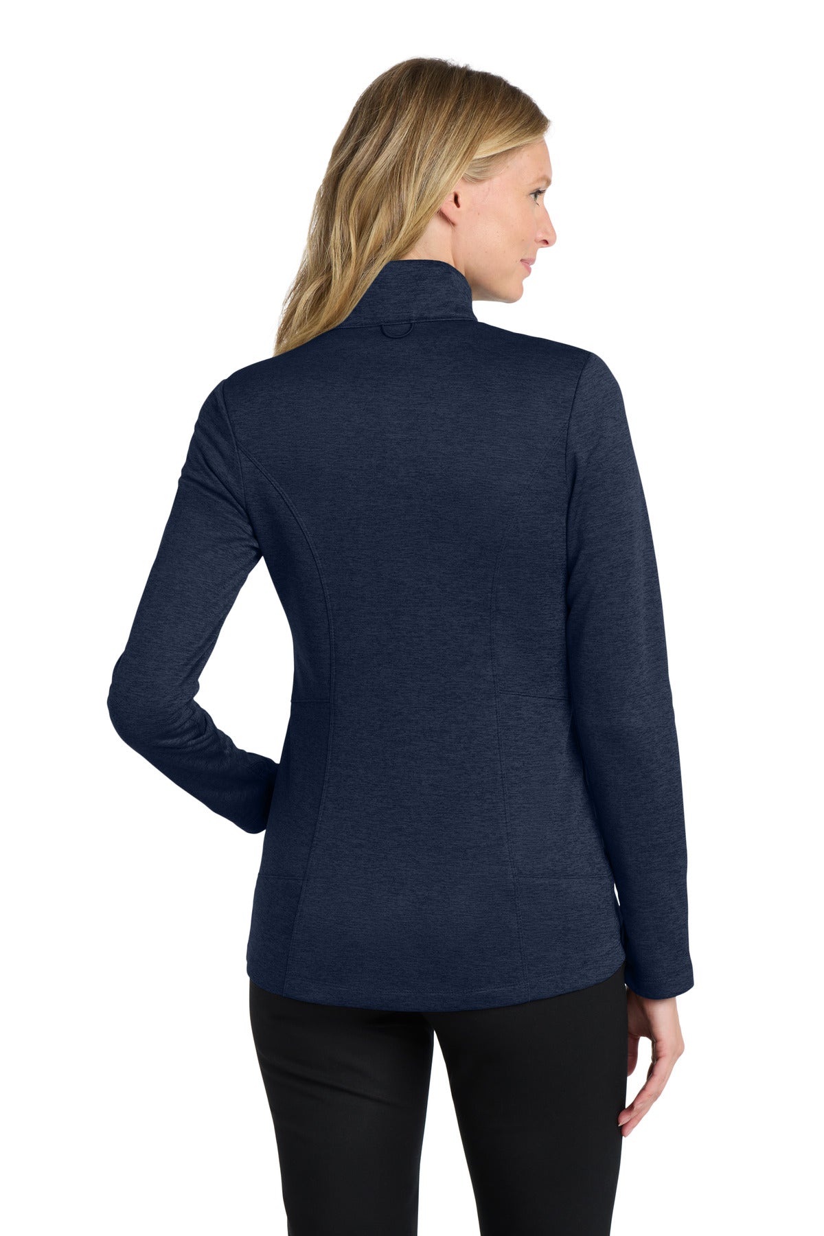 Port Authority Women's Collective Striated Fleece Jacket. L905 - River Blue Navy Heather - back