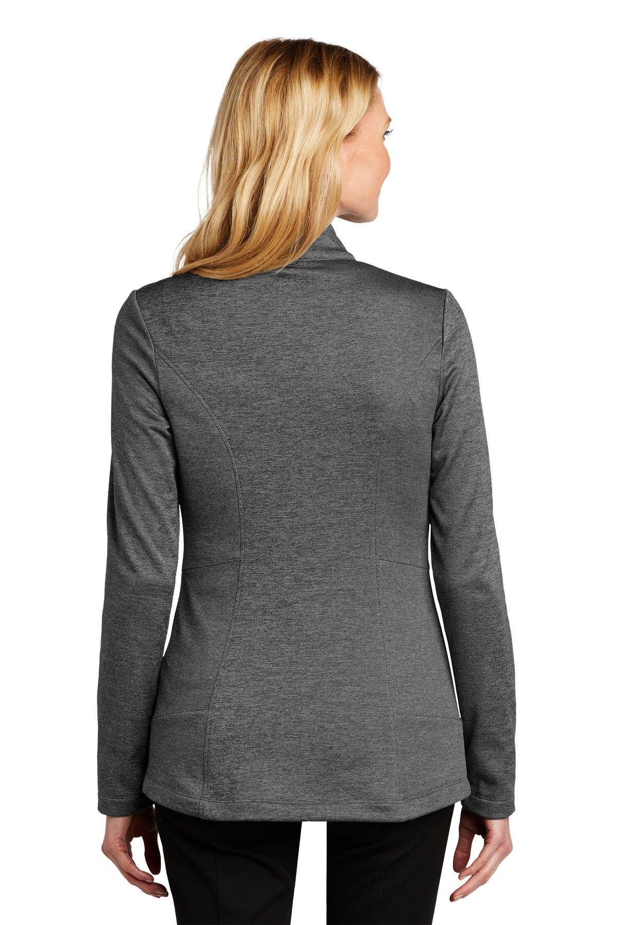 Port Authority Women's Collective Striated Fleece Jacket. L905 - Sterling Grey Heather - back
