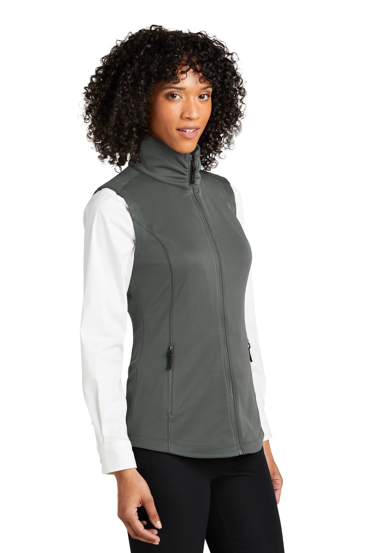 Port Authority Women's Collective Smooth Fleece Vest L906 - Graphite - three_q