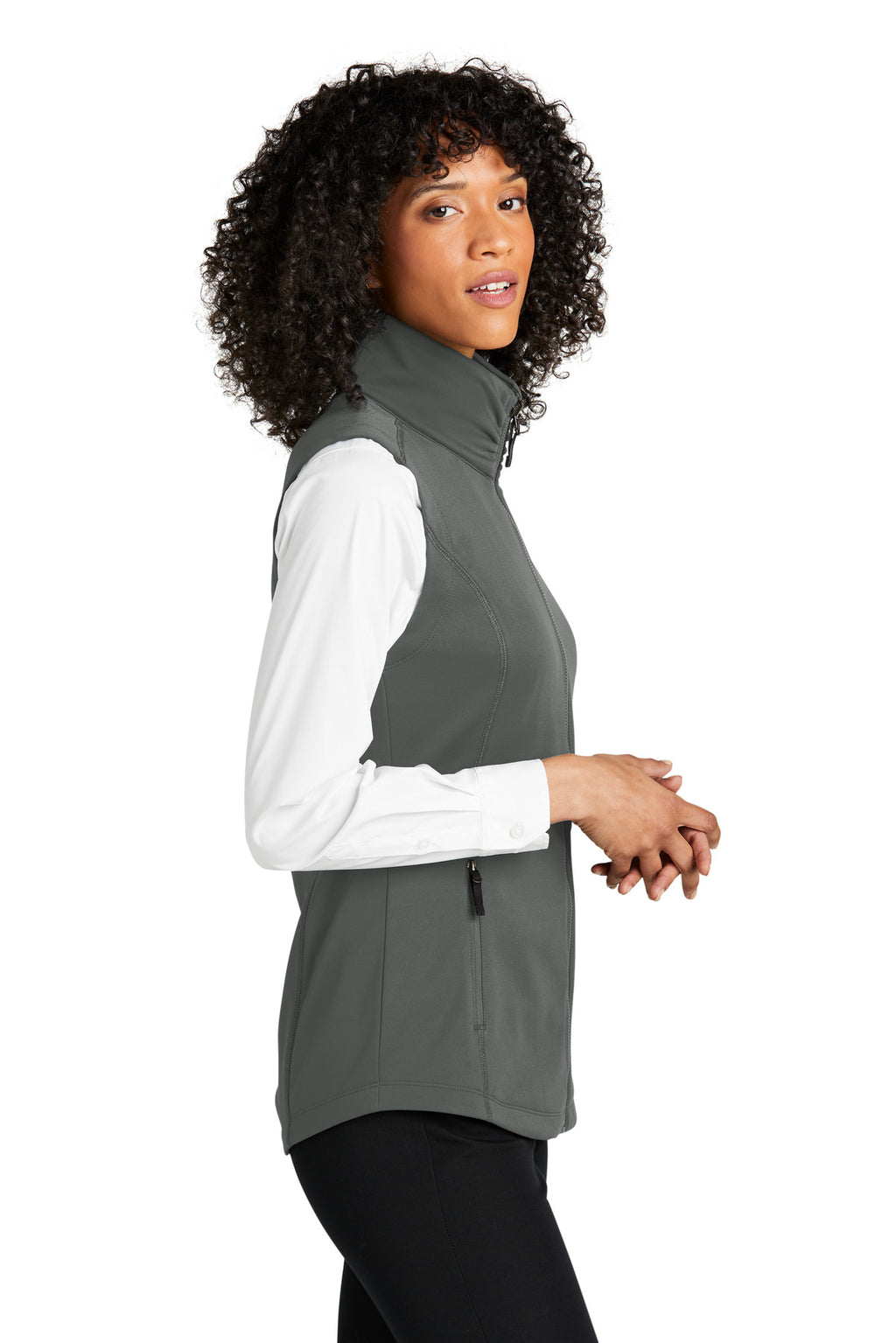 Port Authority Women's Collective Smooth Fleece Vest L906 - Graphite - side