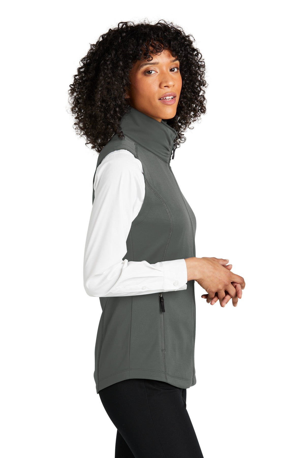 Port Authority Women's Collective Smooth Fleece Vest L906 - Graphite - side