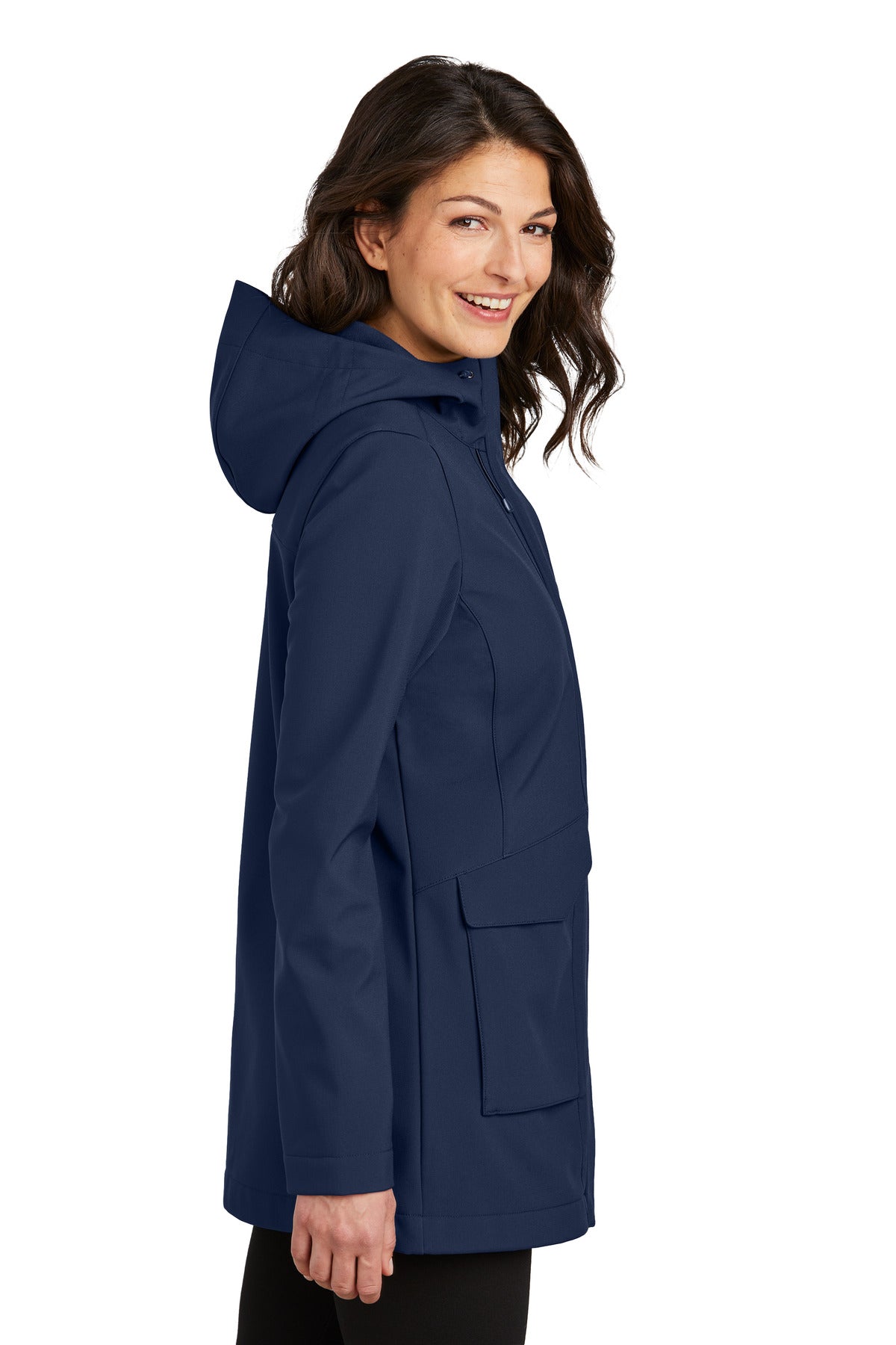 Port Authority Women's Collective Outer Soft Shell Parka L919 - River Blue Navy - side