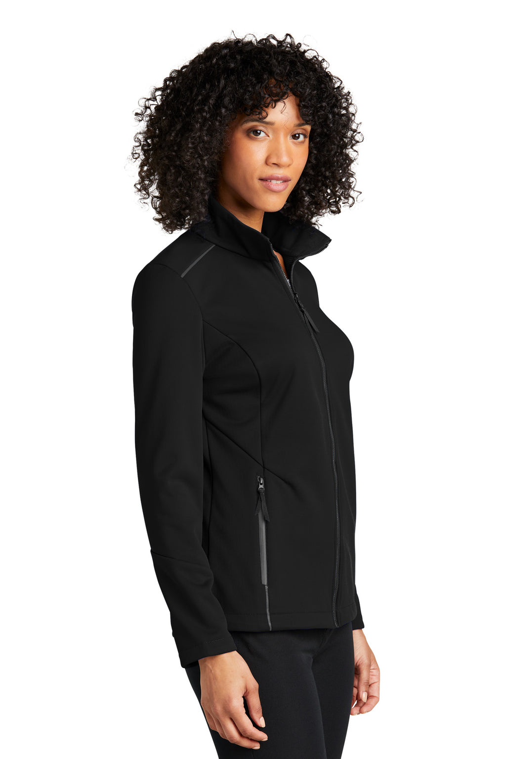 Port Authority Women's Collective Tech Soft Shell Jacket L921 - Deep Black - three_q
