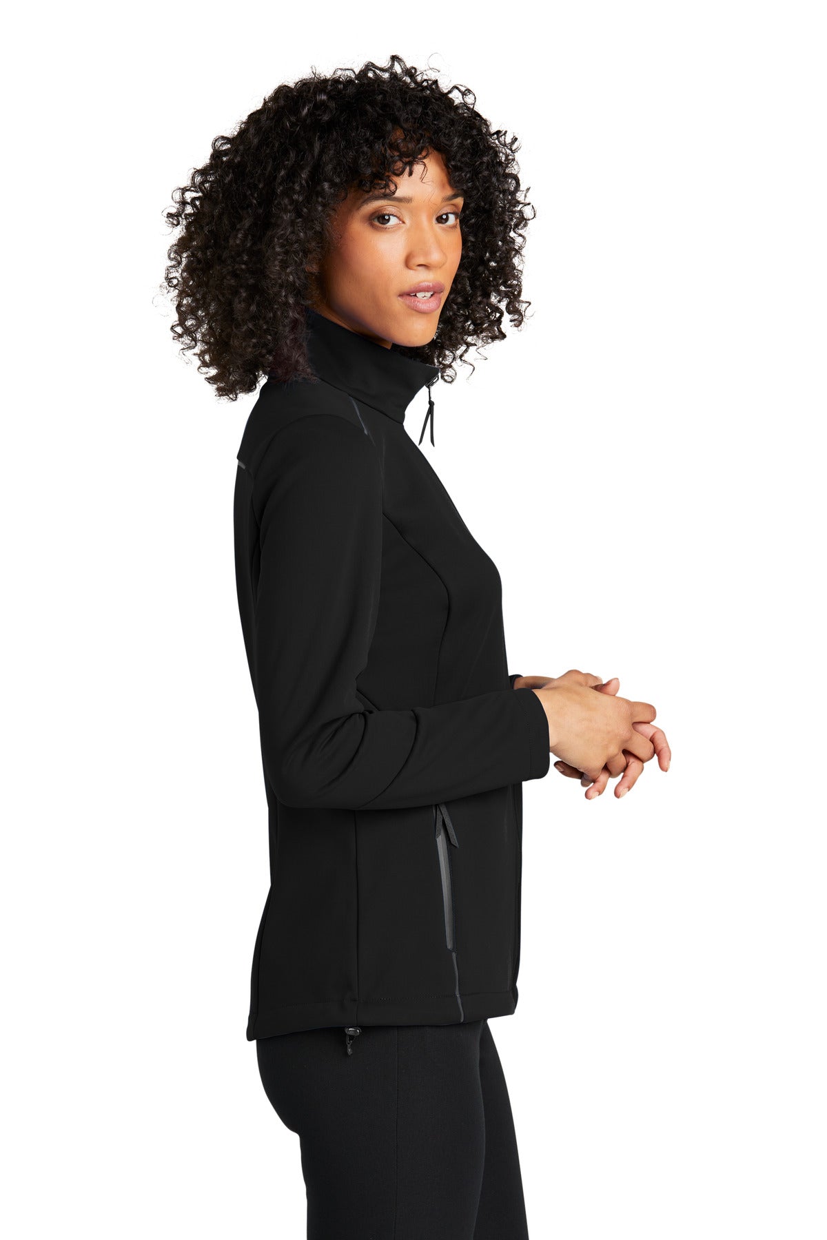 Port Authority Women's Collective Tech Soft Shell Jacket L921 - Deep Black - side