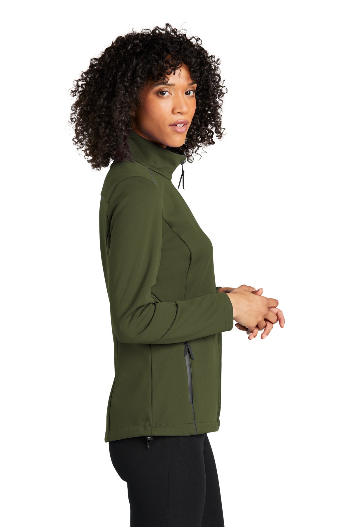Port Authority Women's Collective Tech Soft Shell Jacket L921 - Olive Green - side
