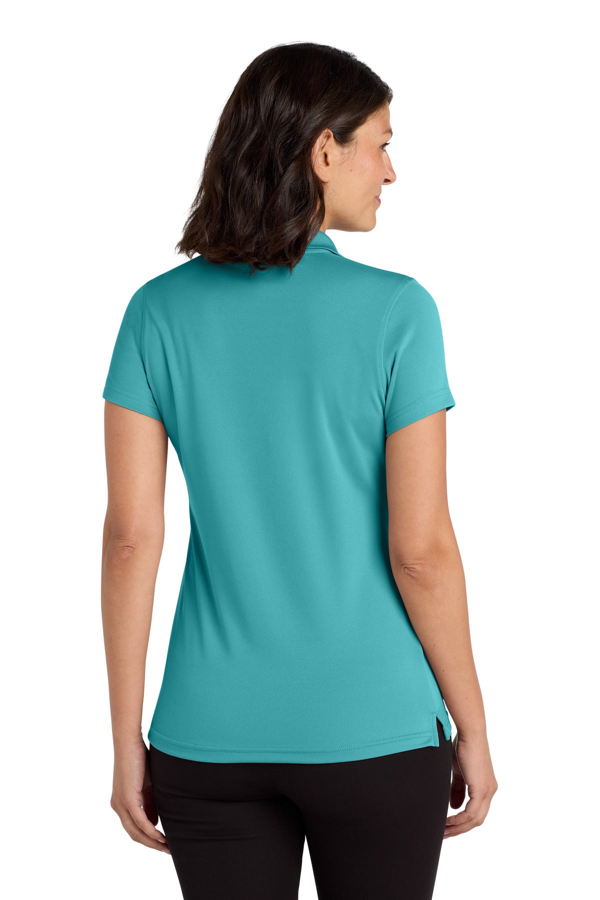 Port Authority Women's Dry Zone UV Micro-Mesh Polo. LK110 - Aquamarine - back