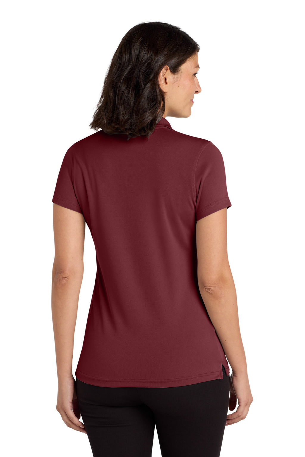 Port Authority Women's Dry Zone UV Micro-Mesh Polo. LK110 - Burgundy - back