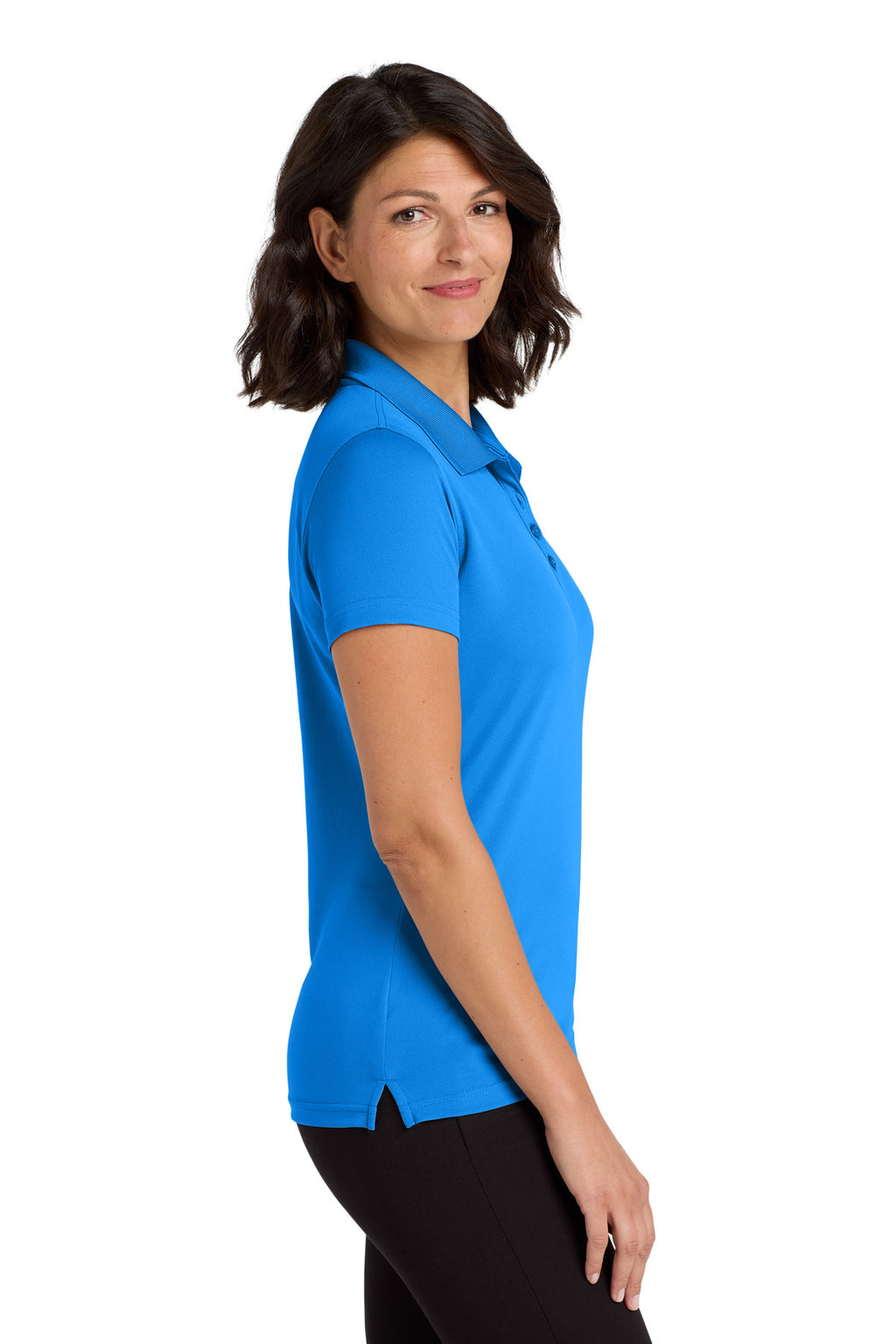 Port Authority Women's Dry Zone UV Micro-Mesh Polo. LK110 - Coastal Blue - side