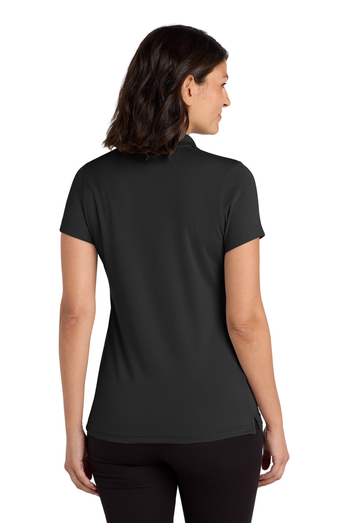 Port Authority Women's Dry Zone UV Micro-Mesh Polo. LK110 - Deep Black - back