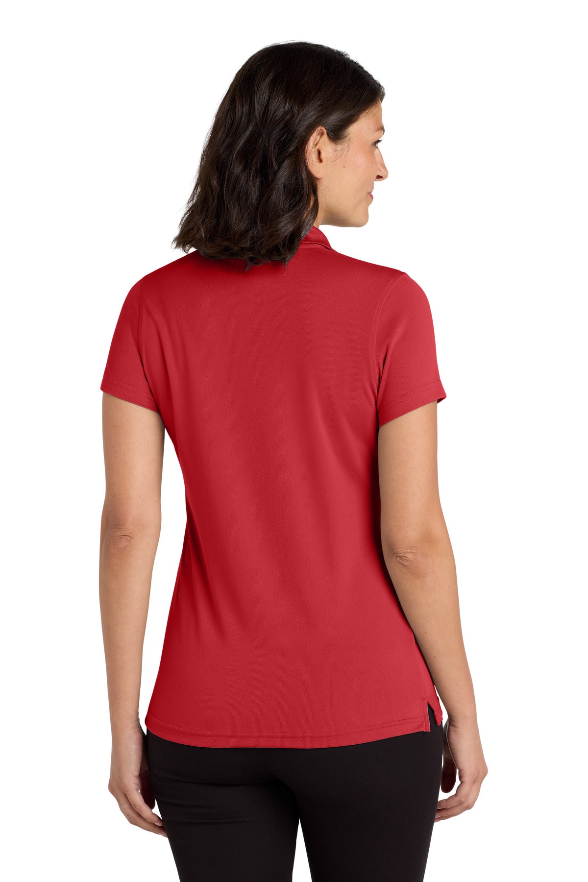 Port Authority Women's Dry Zone UV Micro-Mesh Polo. LK110 - Rich Red - back