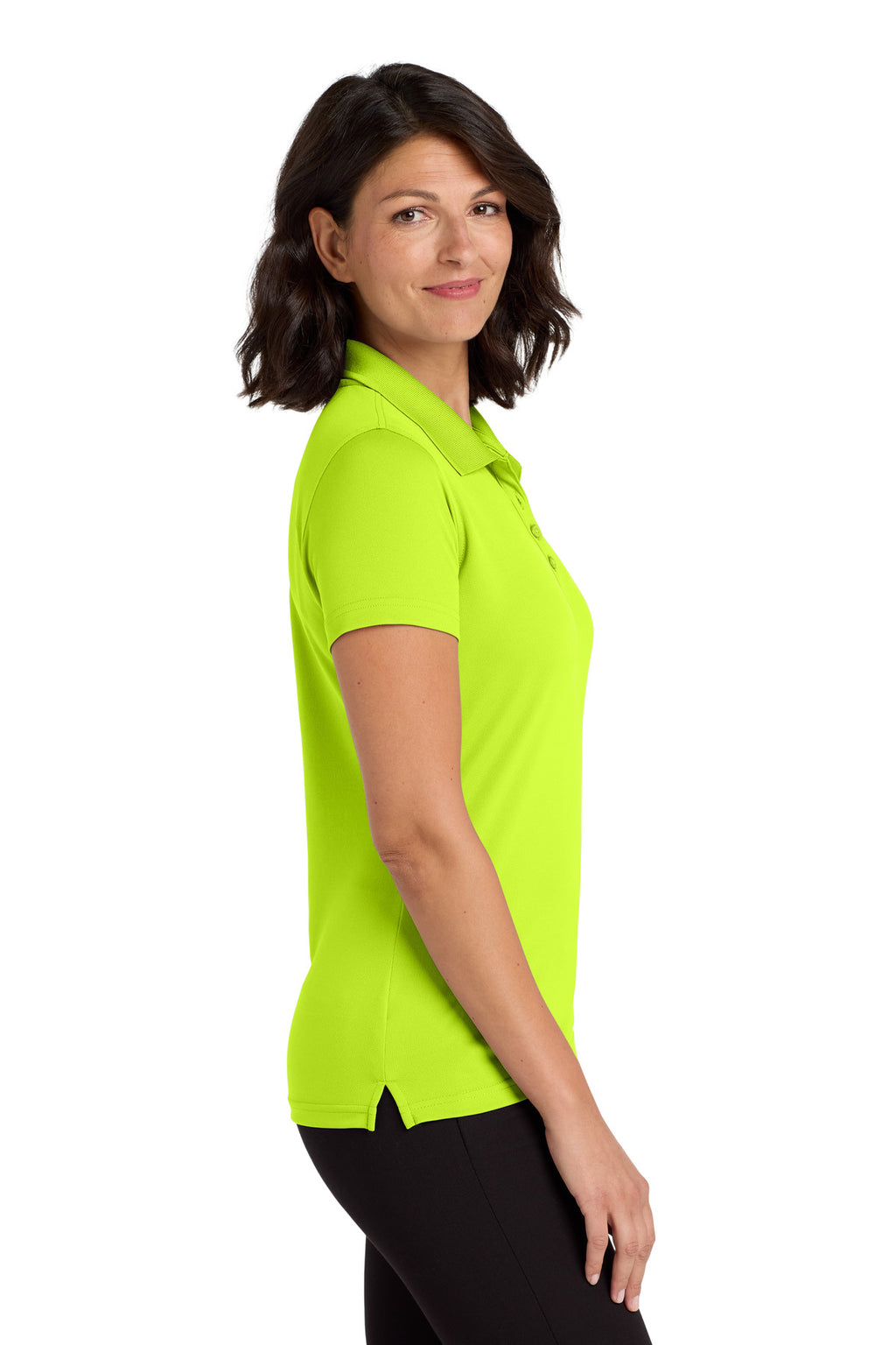 Port Authority Women's Dry Zone UV Micro-Mesh Polo. LK110 - Safety Yellow - side