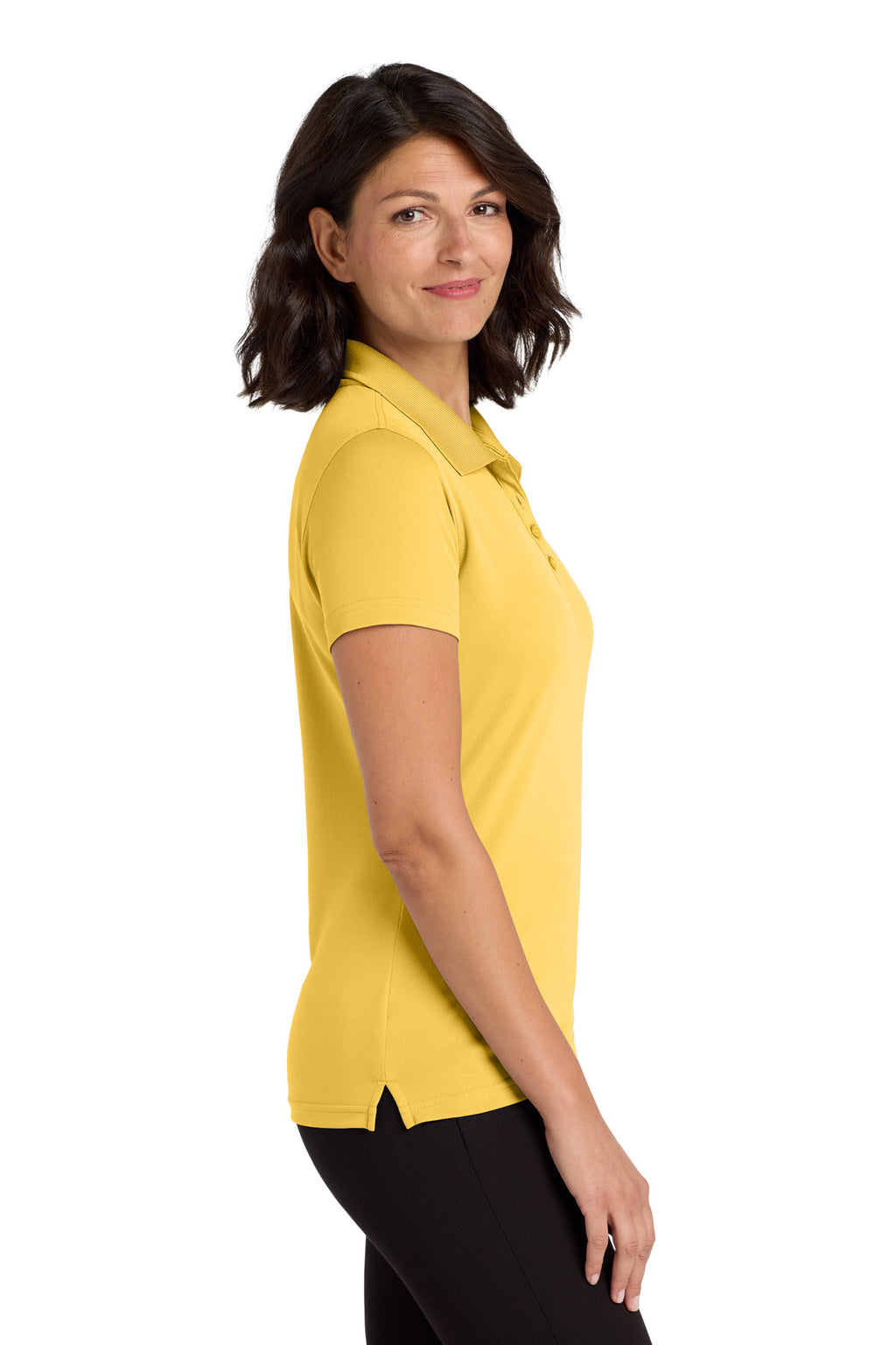 Port Authority Women's Dry Zone UV Micro-Mesh Polo. LK110 - Sunburst Yellow - side