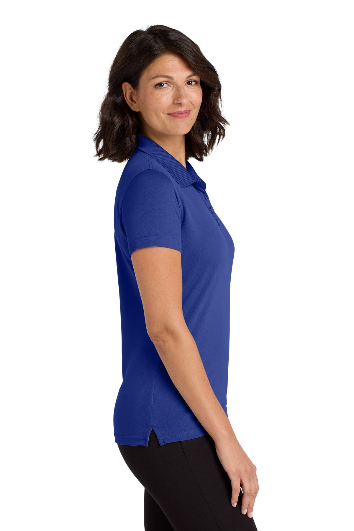 Port Authority Women's Dry Zone UV Micro-Mesh Polo. LK110 - True Royal - side