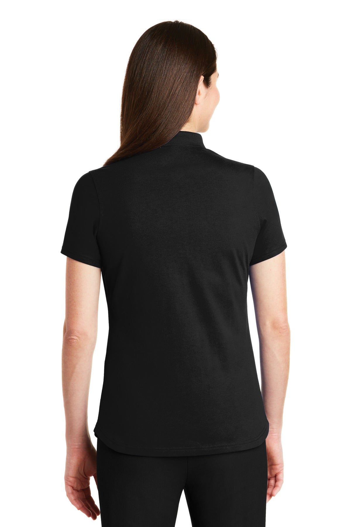 DISCONTINUED Port Authority Ladies SuperPro Knit Polo. LK164 - Black - back