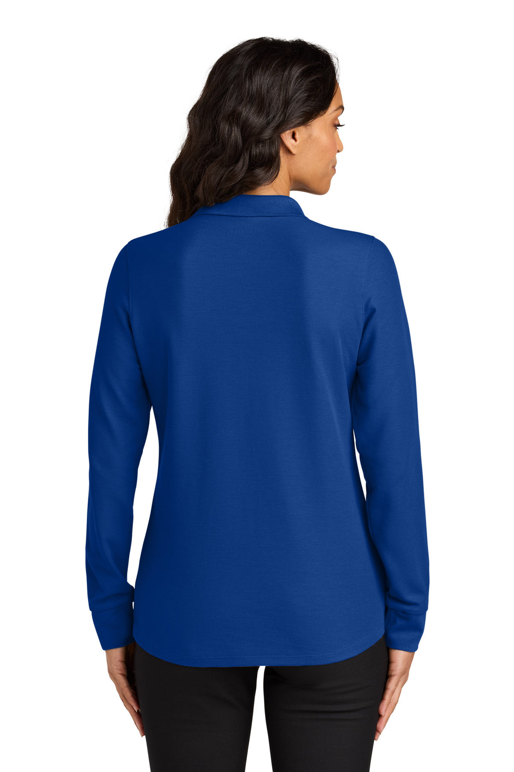 Port Authority Women's Wearever Signature Pique Long Sleeve Polo LK200LS - True Royal - back