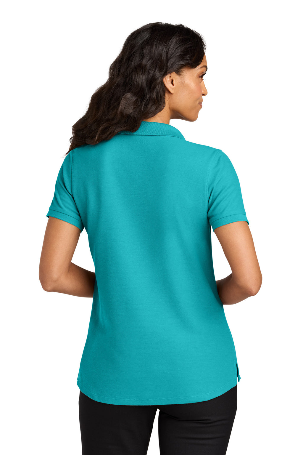 Port Authority Women's Wearever Signature Pique Polo LK200 - Aquamarine - back