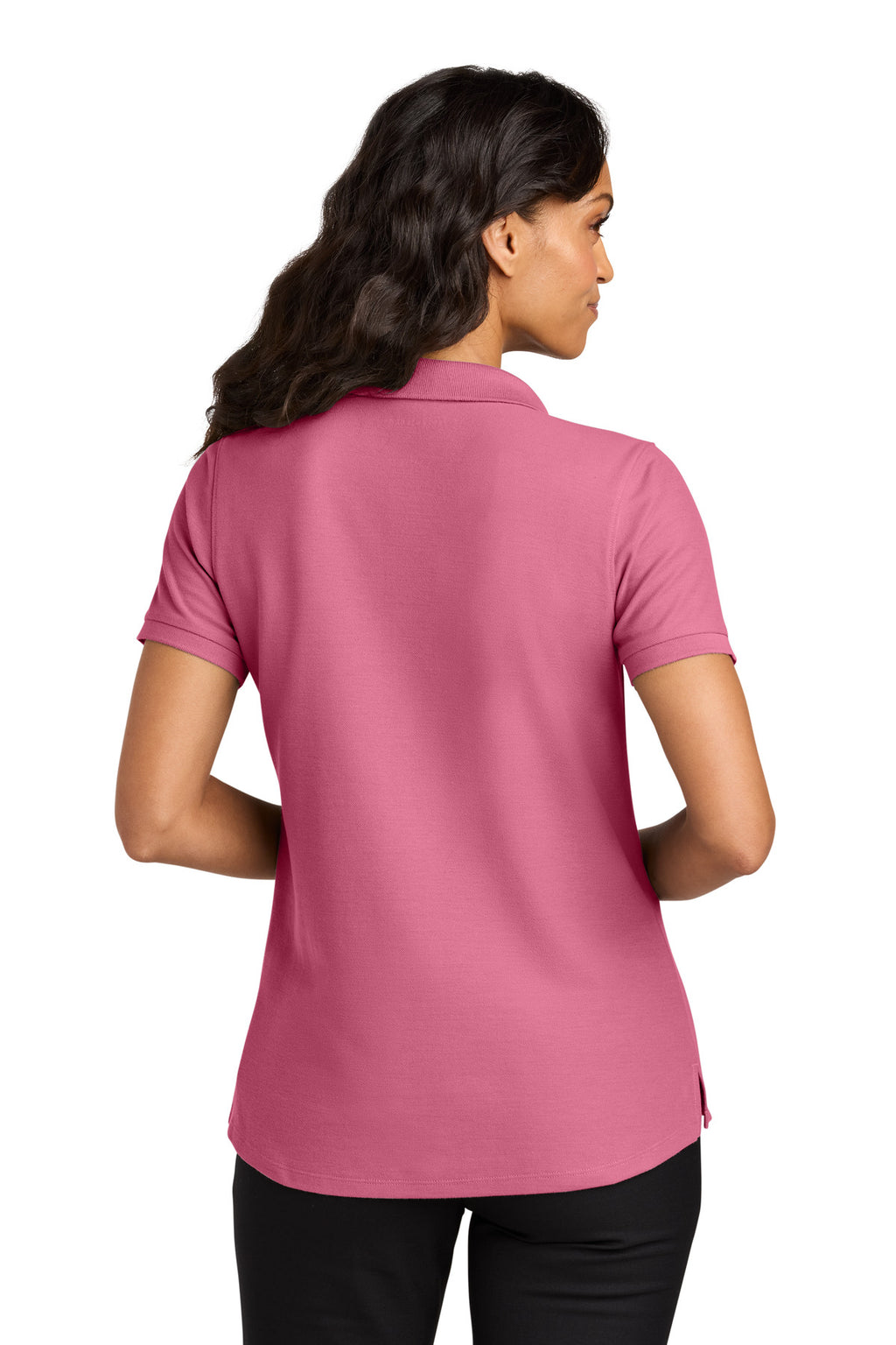Port Authority Women's Wearever Signature Pique Polo LK200 - Awareness Pink - back