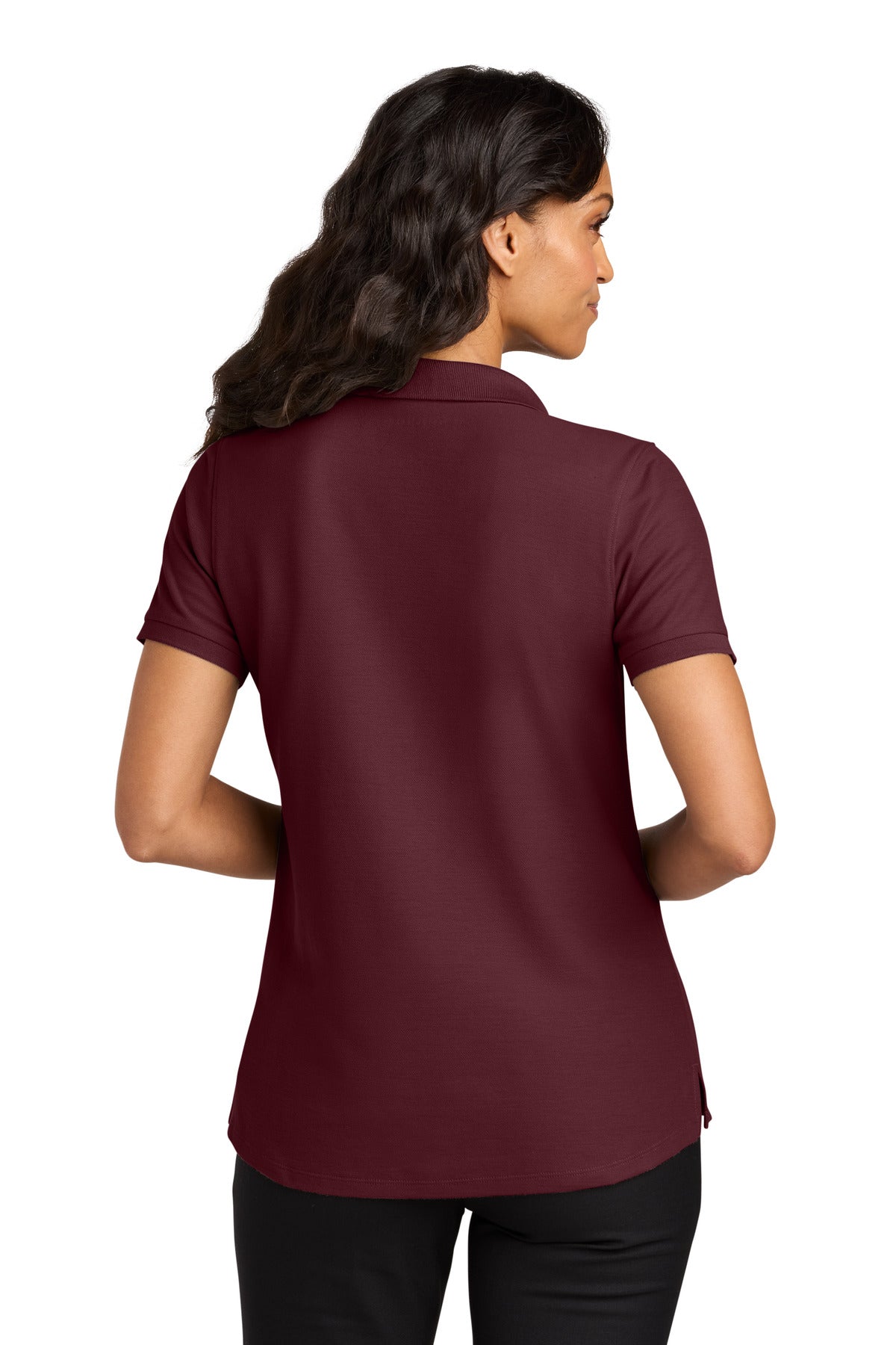 Port Authority Women's Wearever Signature Pique Polo LK200 - Burgundy - back