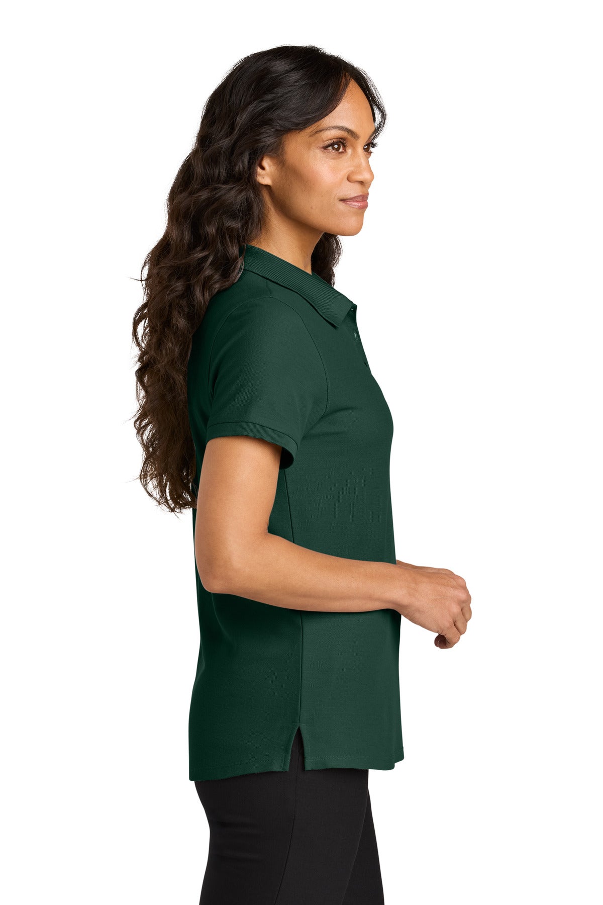 Port Authority Women's Wearever Signature Pique Polo LK200 - Dark Green - side