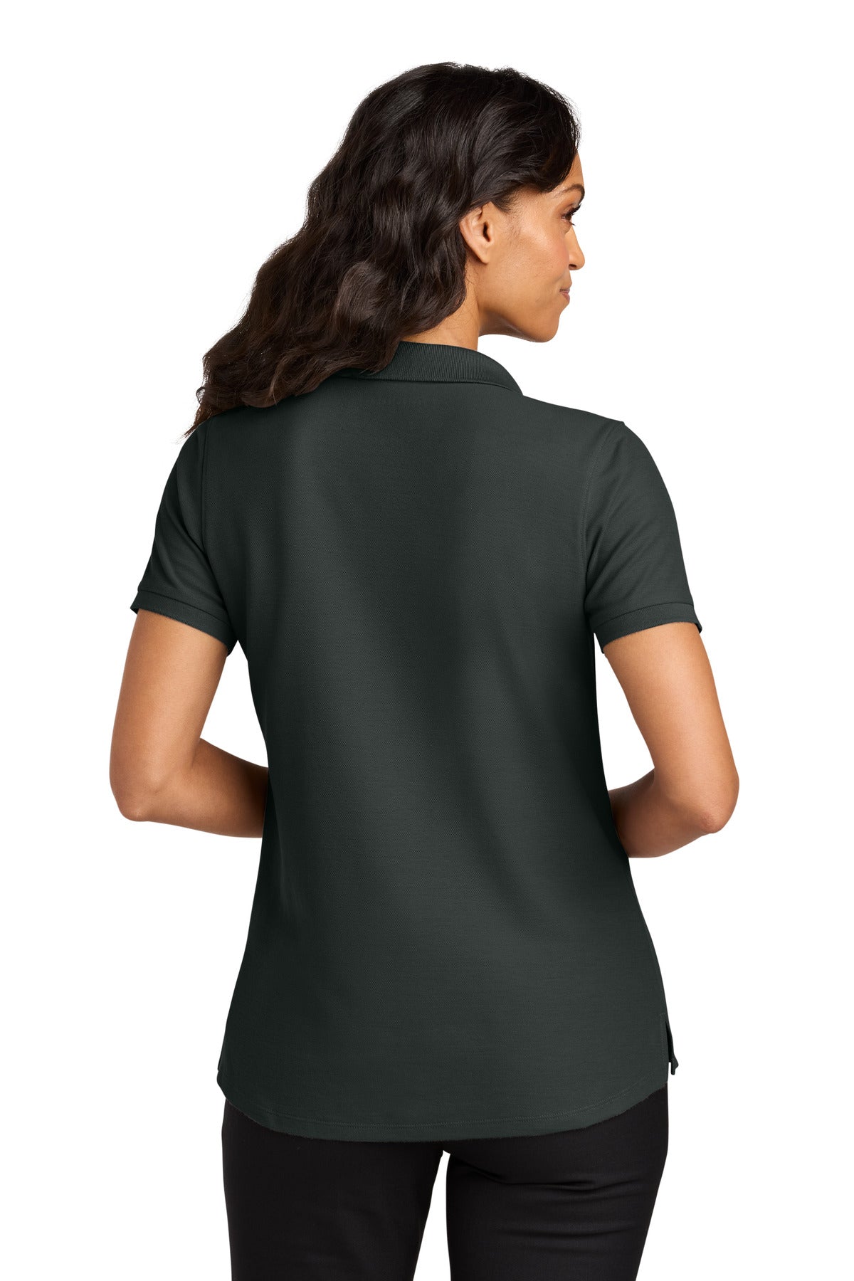 Port Authority Women's Wearever Signature Pique Polo LK200 - Grey Smoke - back