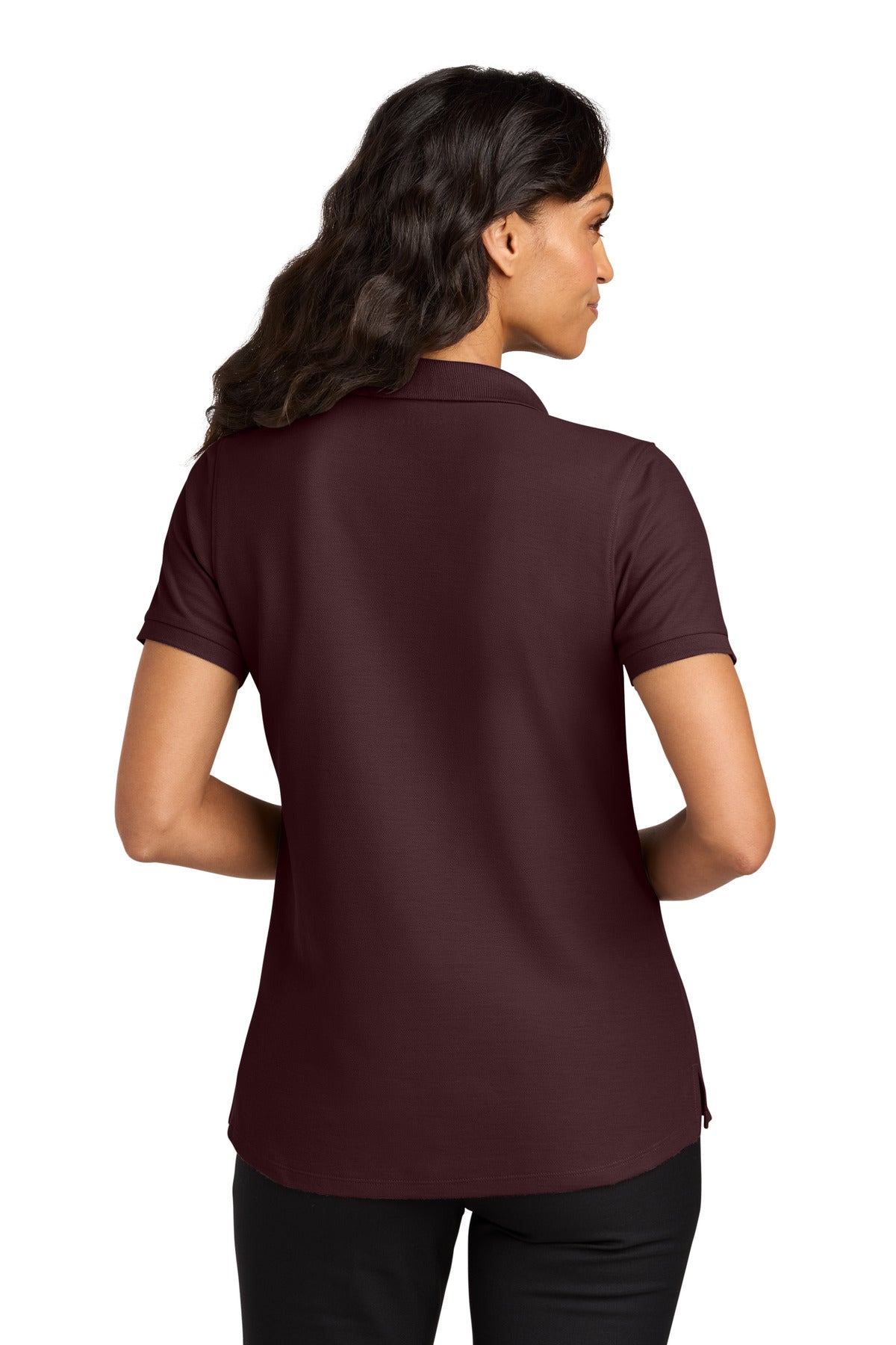 Port Authority Women's Wearever Signature Pique Polo LK200 - Maroon - back