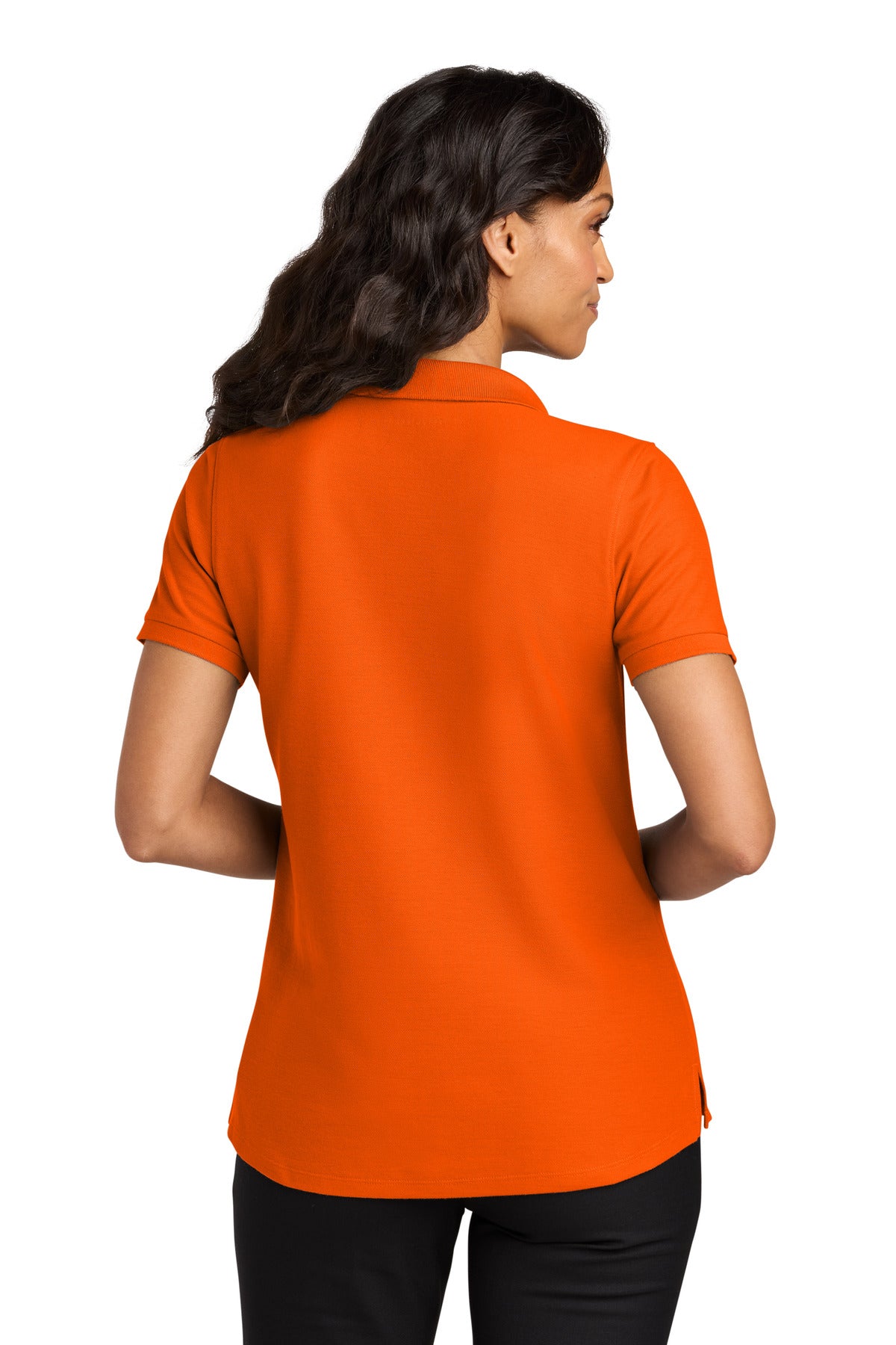 Port Authority Women's Wearever Signature Pique Polo LK200 - Neon Orange - back