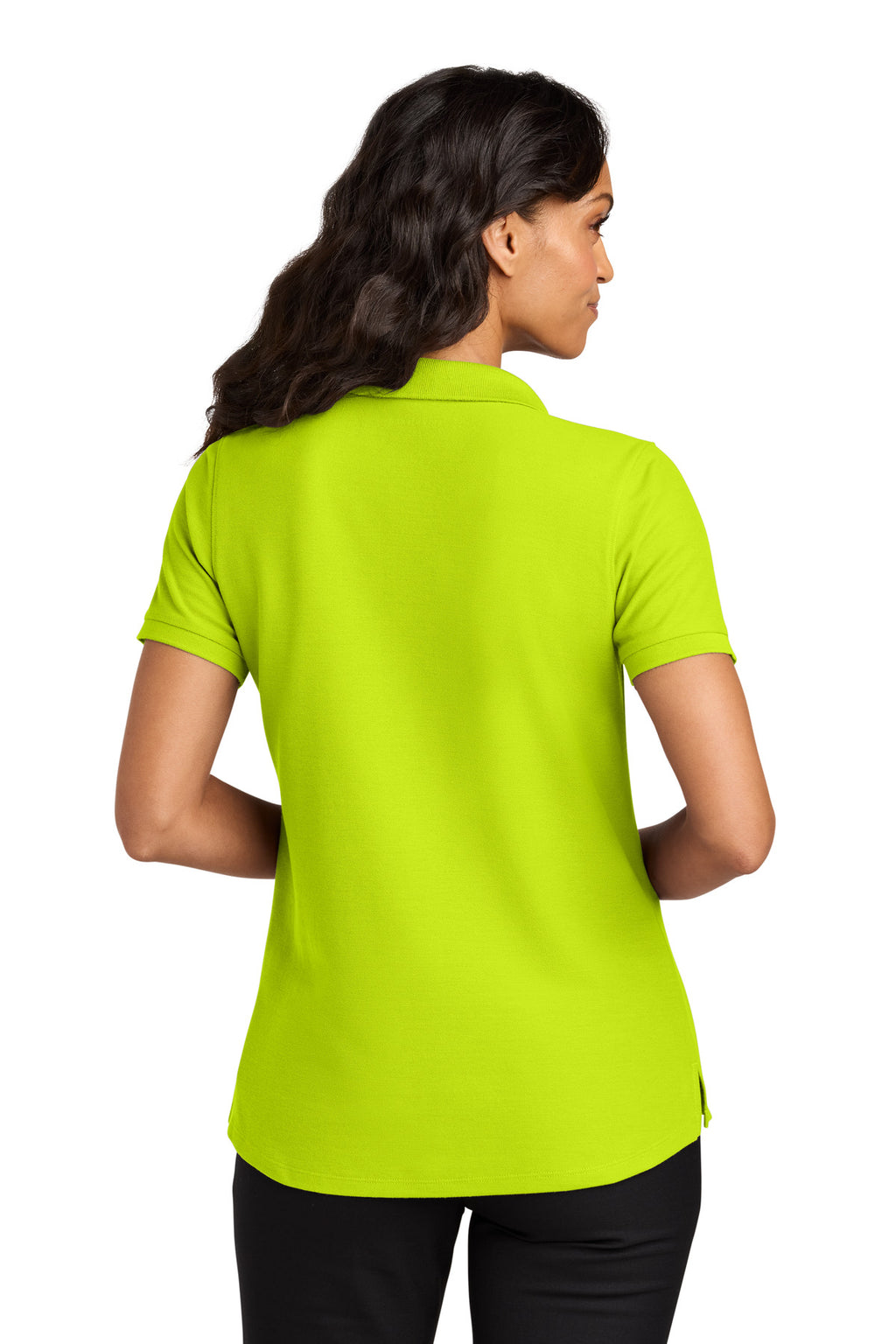 Port Authority Women's Wearever Signature Pique Polo LK200 - Neon Yellow - back