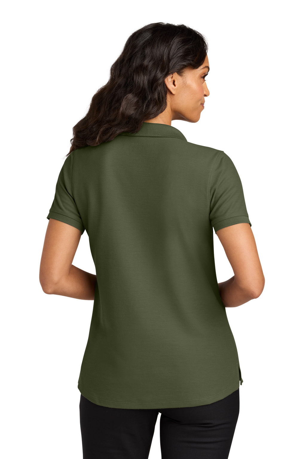 Port Authority Women's Wearever Signature Pique Polo LK200 - Olive Drab Green - back