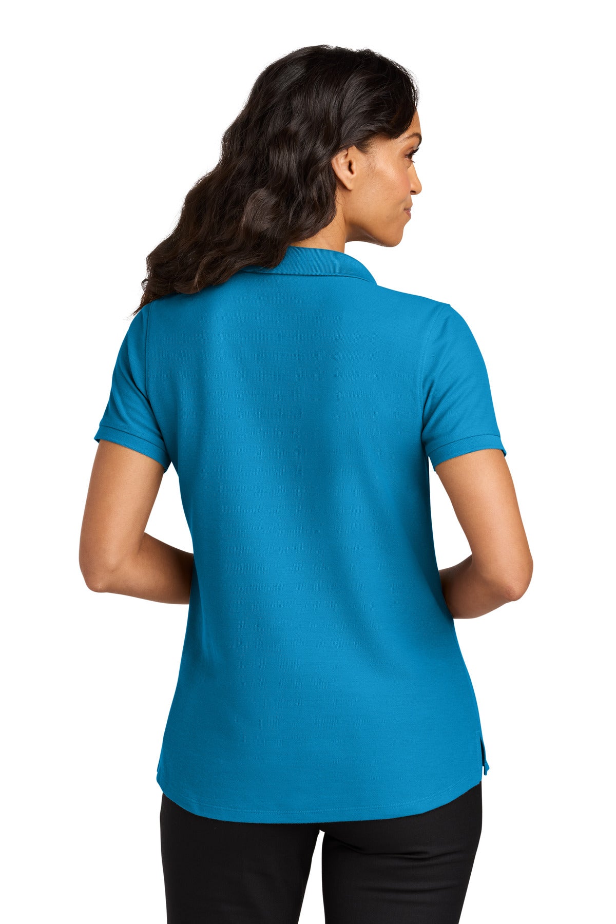 Port Authority Women's Wearever Signature Pique Polo LK200 - Parcel Blue - back