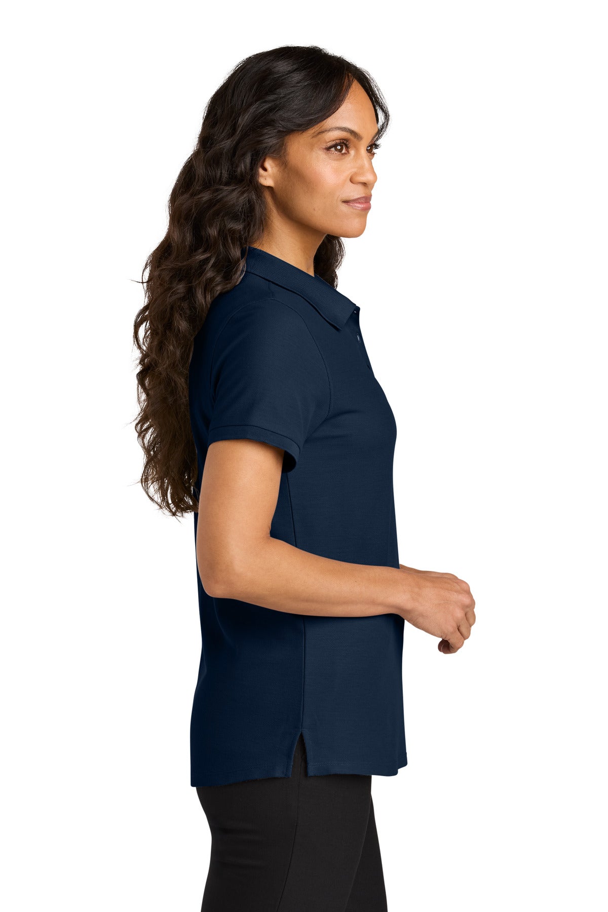 Port Authority Women's Wearever Signature Pique Polo LK200 - River Blue Navy - side