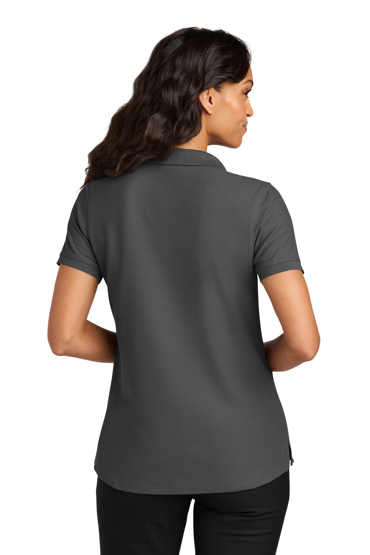 Port Authority Women's Wearever Signature Pique Polo LK200 - Storm Grey - back