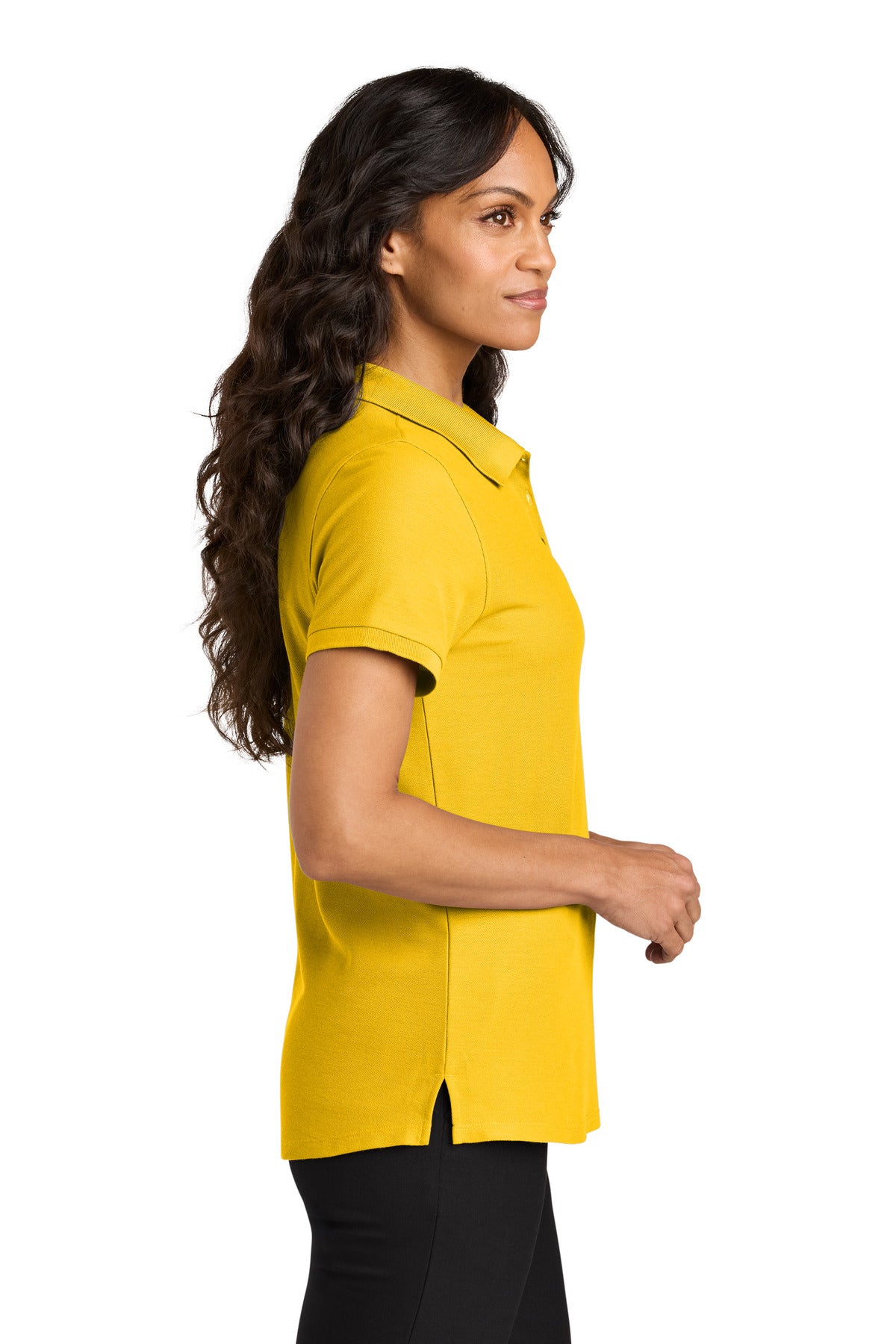 Port Authority Women's Wearever Signature Pique Polo LK200 - Sunflower Yellow - side