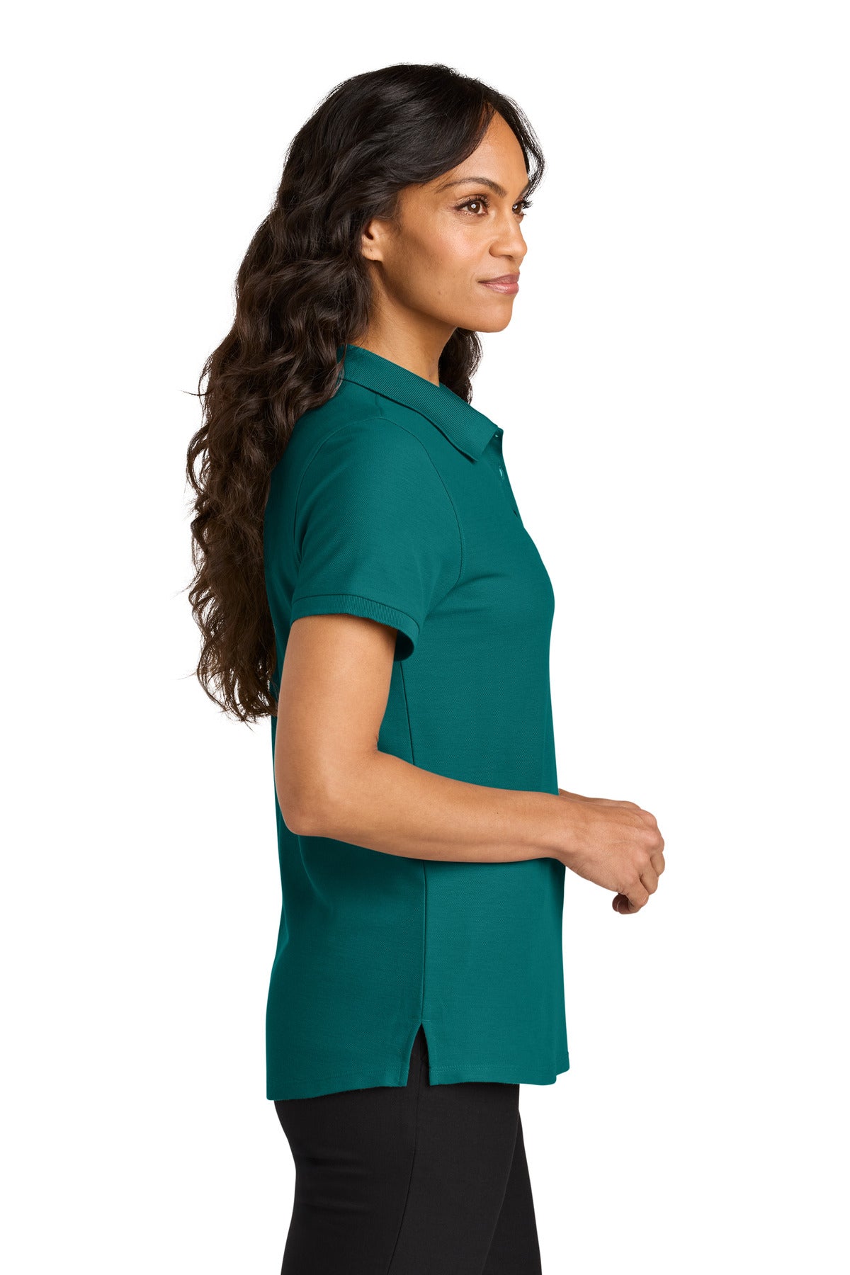 Port Authority Women's Wearever Signature Pique Polo LK200 - Teal Green - side
