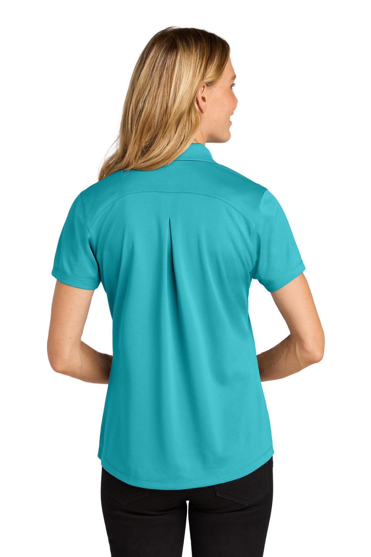 Port Authority Women's Wearever Performance Pique Polo LK240 - Aquamarine - back