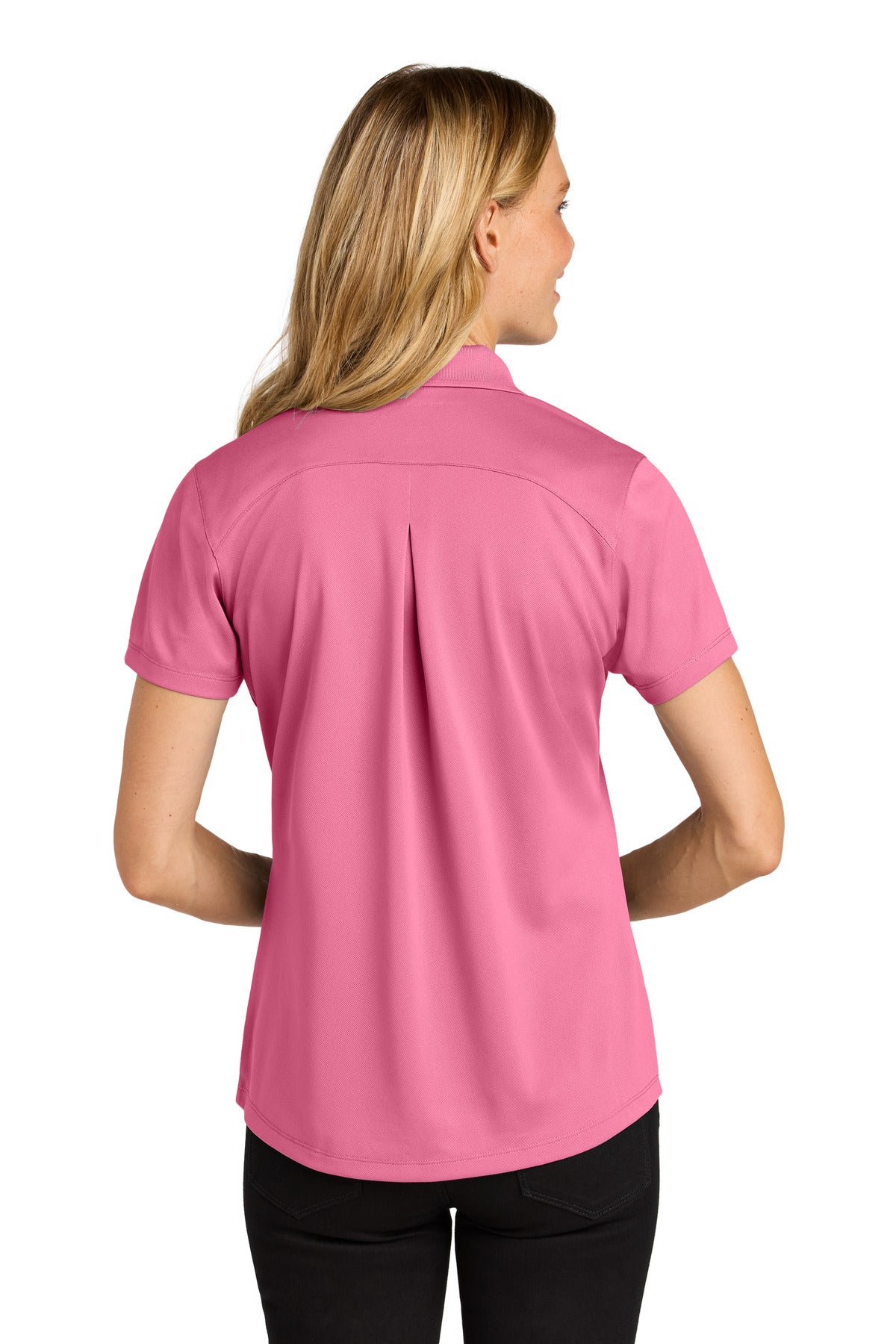 Port Authority Women's Wearever Performance Pique Polo LK240 - Awareness Pink - back
