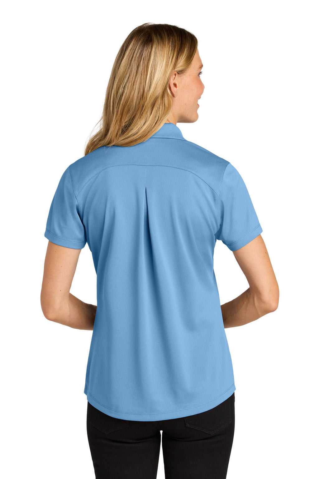 Port Authority Women's Wearever Performance Pique Polo LK240 - Carolina Blue - back