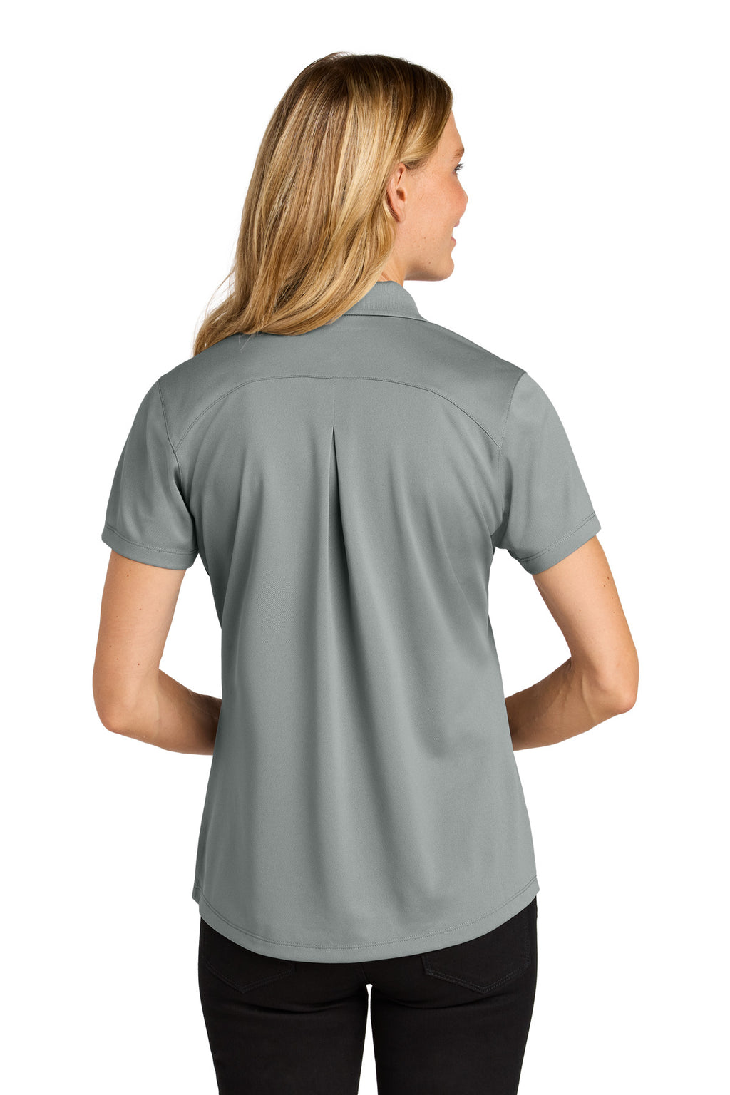 Port Authority Women's Wearever Performance Pique Polo LK240 - Gusty Grey - back