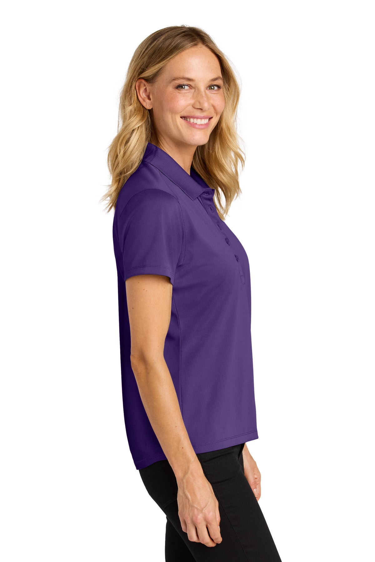Port Authority Women's Wearever Performance Pique Polo LK240 - Prism Purple - side