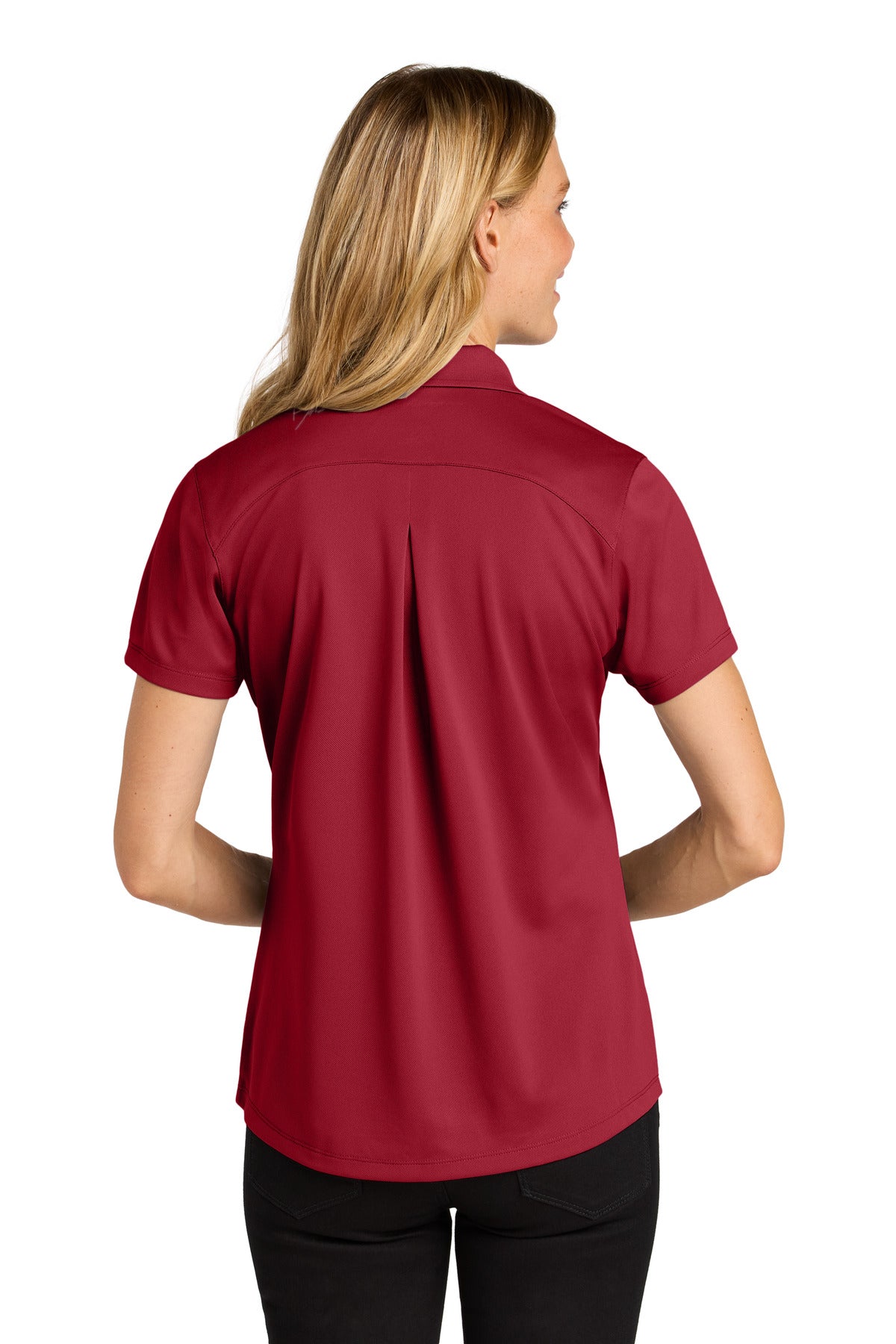 Port Authority Women's Wearever Performance Pique Polo LK240 - Rich Red - back