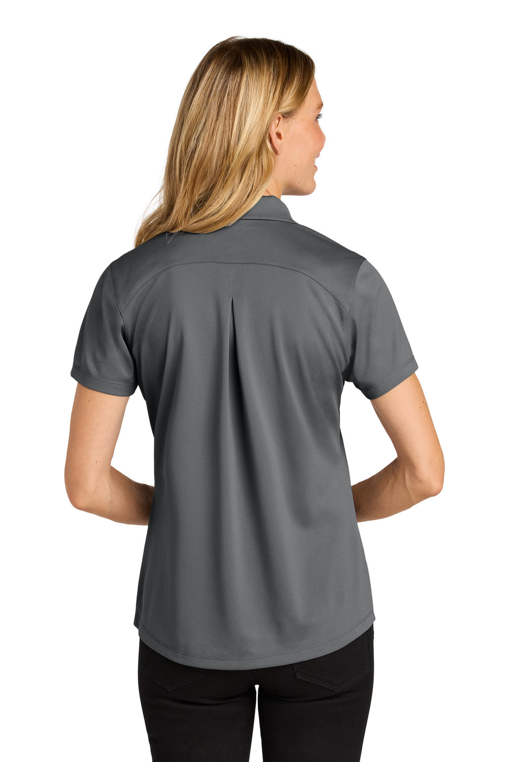 Port Authority Women's Wearever Performance Pique Polo LK240 - Storm Grey - back