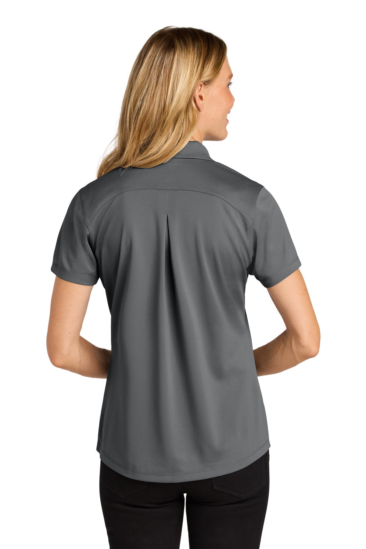 Port Authority Women's Wearever Performance Pique Polo LK240 - Storm Grey - back
